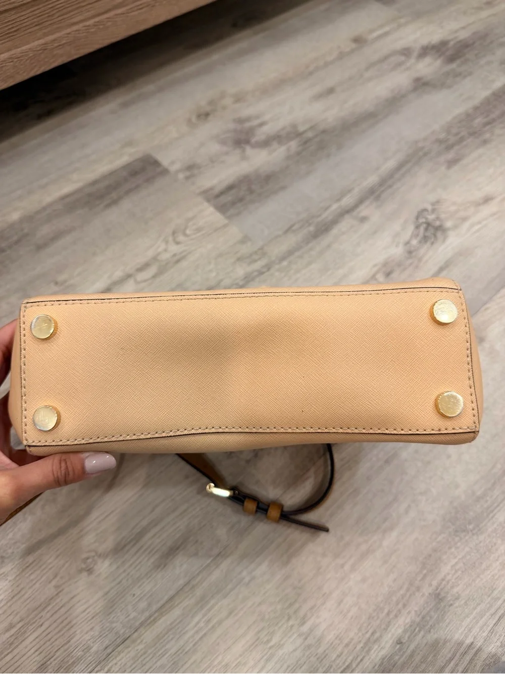 Michael Kors Tan & Blush Top-Handle Satchel